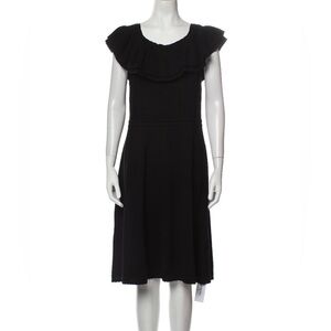 Saks Fifth Avenue Scoop Neck Knee-Length Dress Size: L